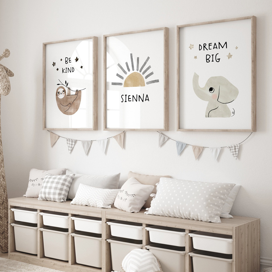 Baby Nursery Elephant - الفيل الكسل أشعة الشمس قماش الطفل