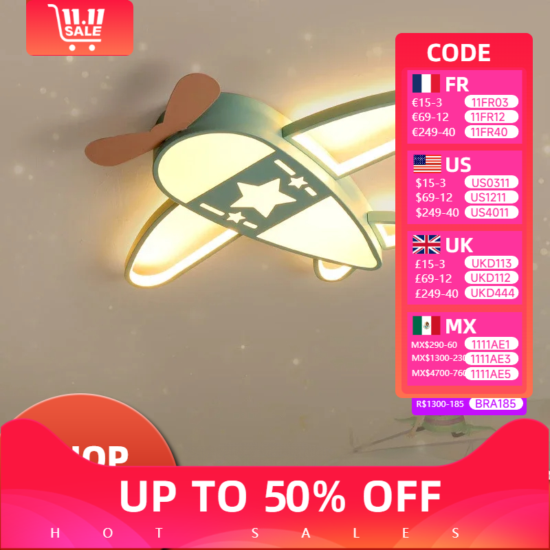 Baby Nursery Light Fixture - مصابيح LED حديثة للطائرة للأطفال ،