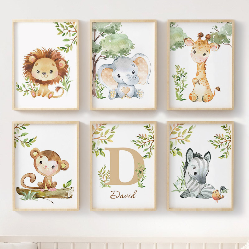 Baby Nursery Jungle - الأسد الفيل الزرافة القرد زيبرا الحضانة