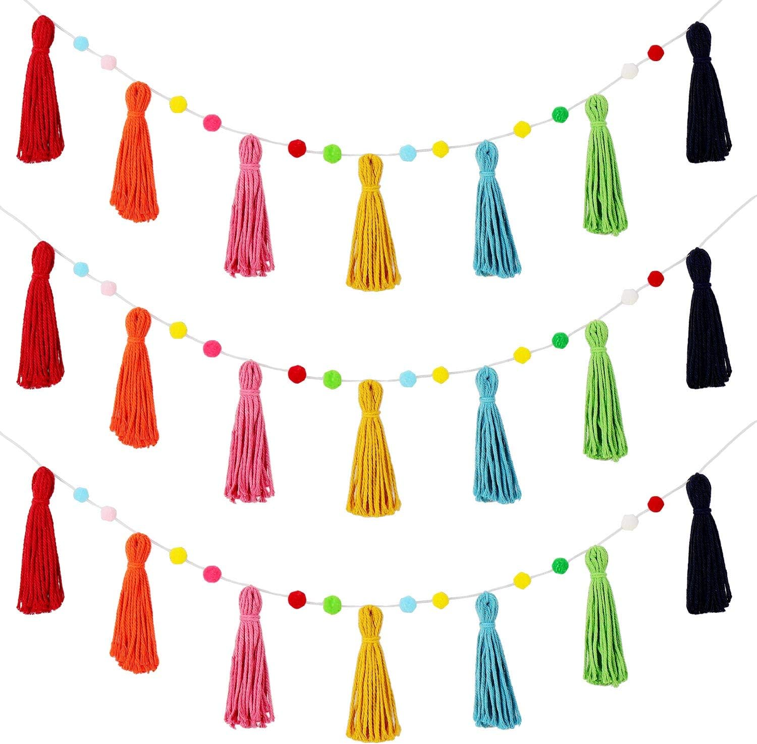 Baby Nursery Fabric - 3 قطعة قوس قزح ملون بوهو