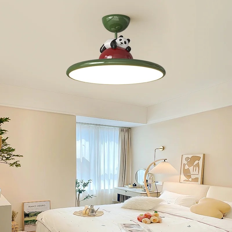 Baby Nursery Light Fixture - الكرتون كريم نمط الباندا LED ضوء