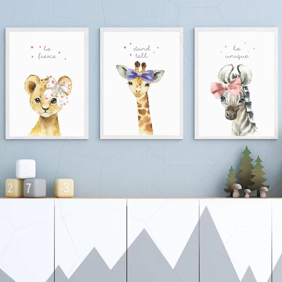Baby Nursery Elephant - الأسد زيبرا الزرافة الفيل فرس النهر