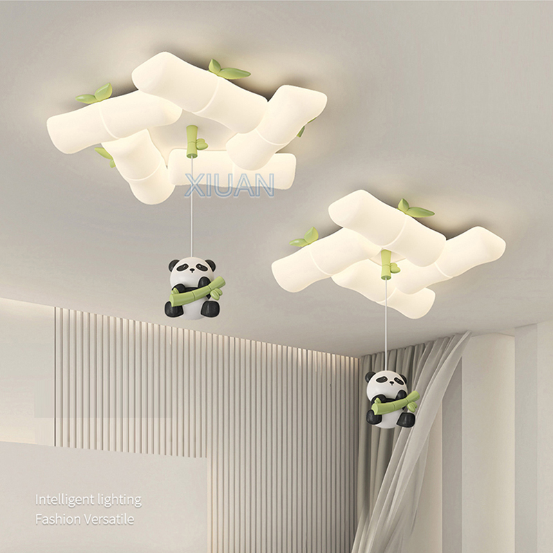 Baby Nursery Light Fixture - جديد الصينية الباندا مصابيح السقف الخيزران
