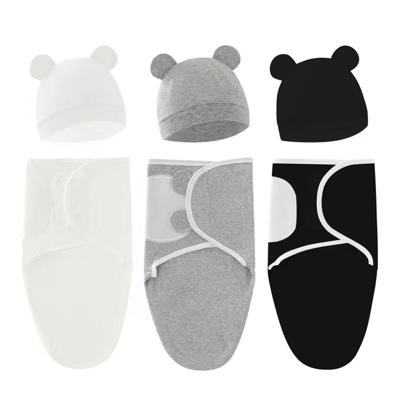 Baby Nursery Items - طفل بطانية طقم قبعات الكرتون المطبوعة