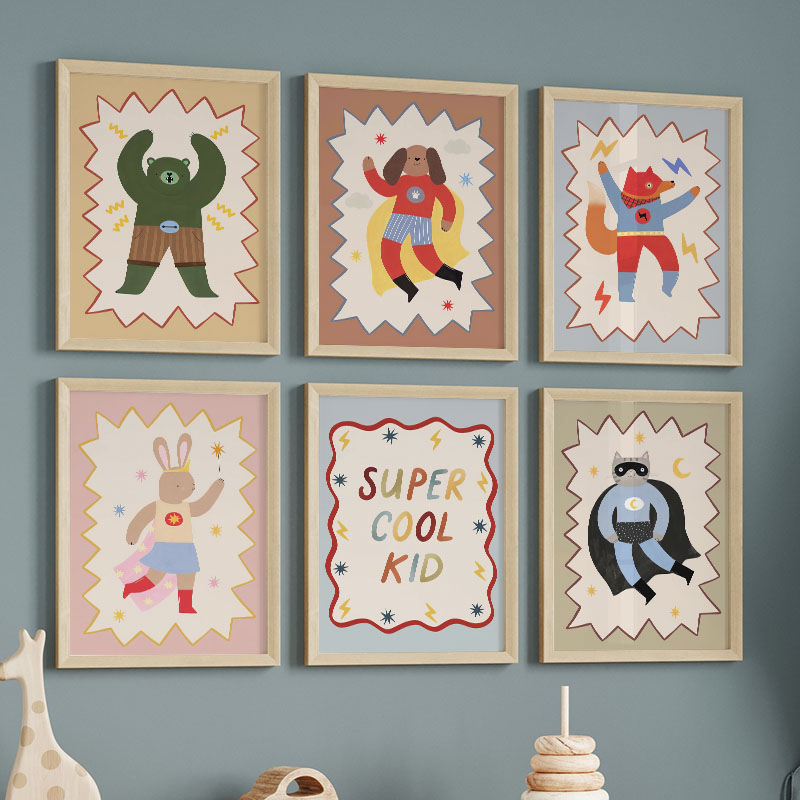 Baby Nursery Fabric - لوحات فنية كرتونية مضحكة ورائعة لتزيين