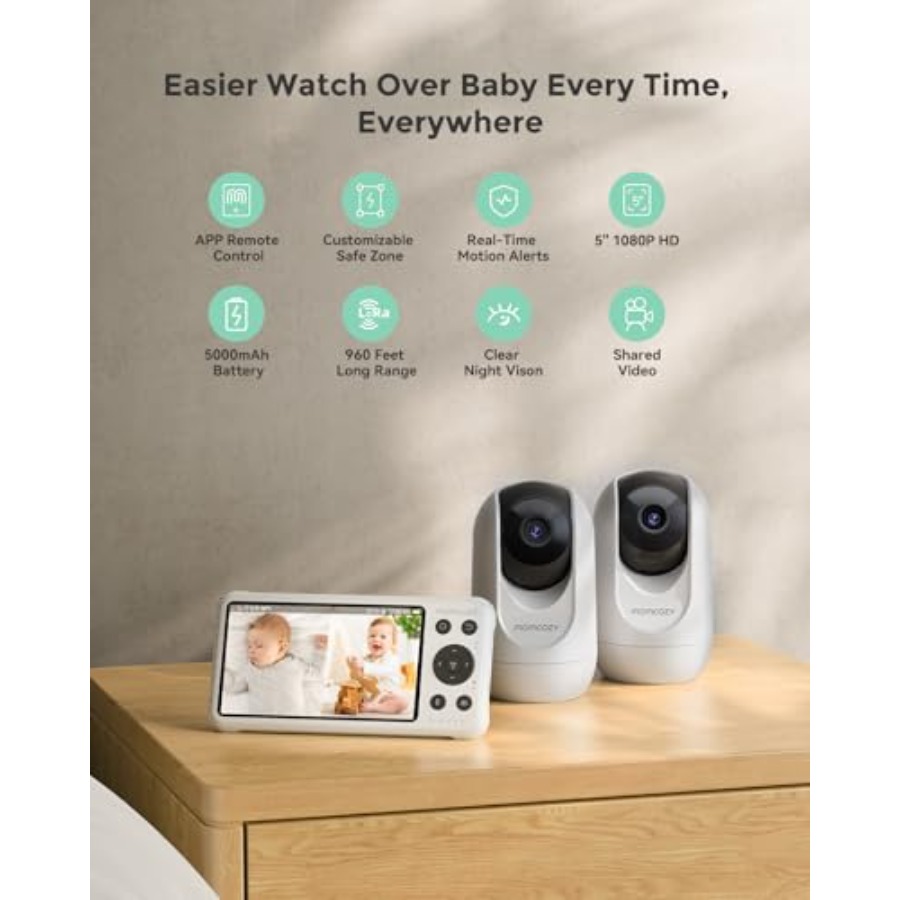 جهاز مراقبة الأطفال الذكي بالو - مراجعة Baby Monitor Split Screen وسعره