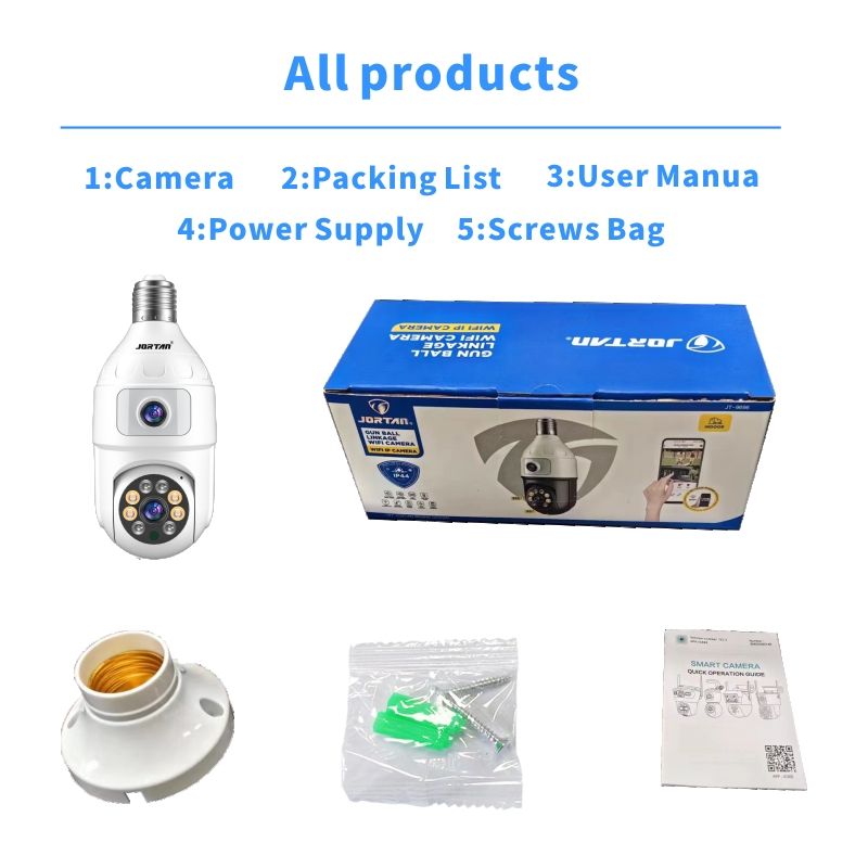 4MP لمبة E27 عدسة مزدوجة 360 د - مراجعة Baby Monitor Split Screen وسعره