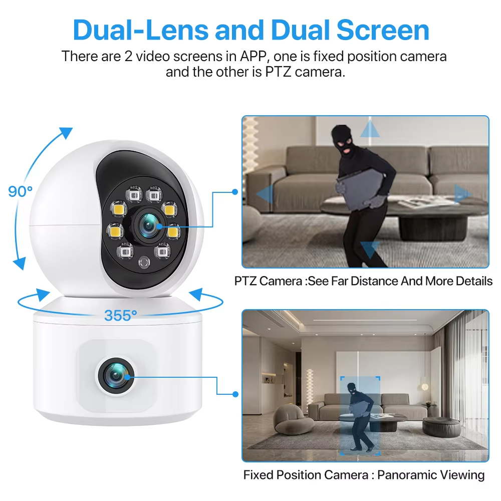 كاميرا آي بي واي فاي بدقة 6 مي - مراجعة Baby Monitor Split Screen وسعره