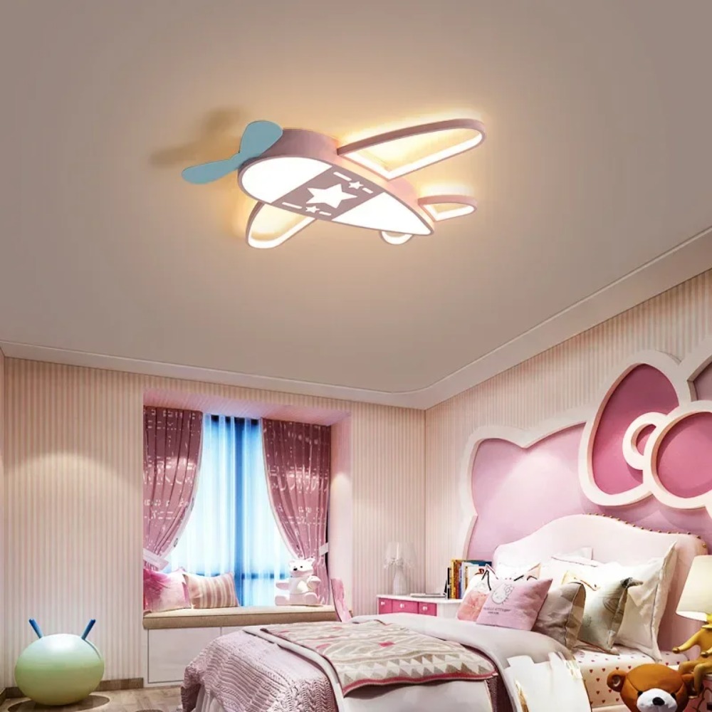 مصابيح سقف حديثة بتصميم طائرة  - مراجعة Baby Nursery Light Fixture وسعره