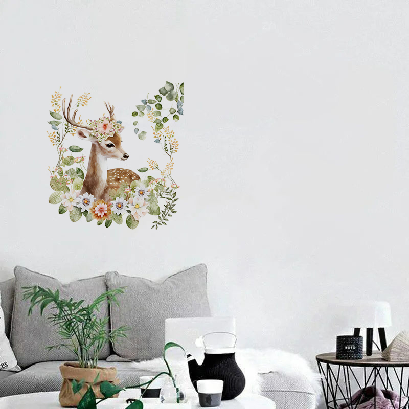 C400 # لطيف الغزلان الجدار ملص - مراجعة Baby Nursery Vinyl وسعره