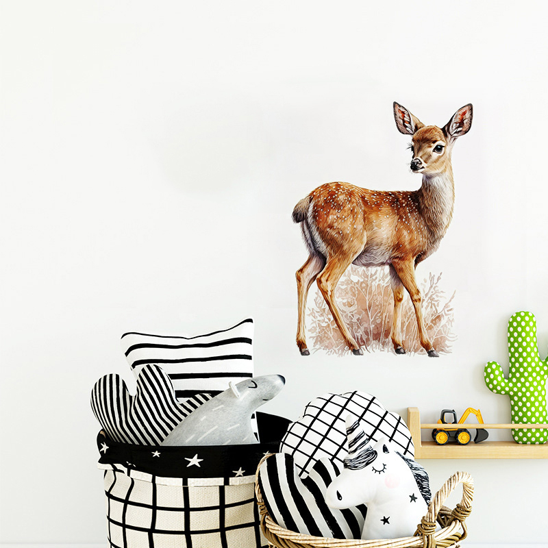 C400 # لطيف الغزلان الجدار ملص - مراجعة Baby Nursery Vinyl وسعره