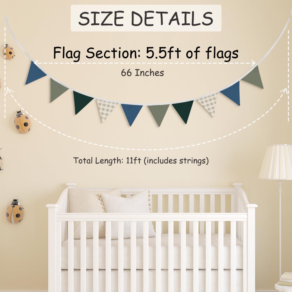 لافتات مثلثة الشكل بطول 11 قدم - مراجعة Baby Nursery Fabric وسعره