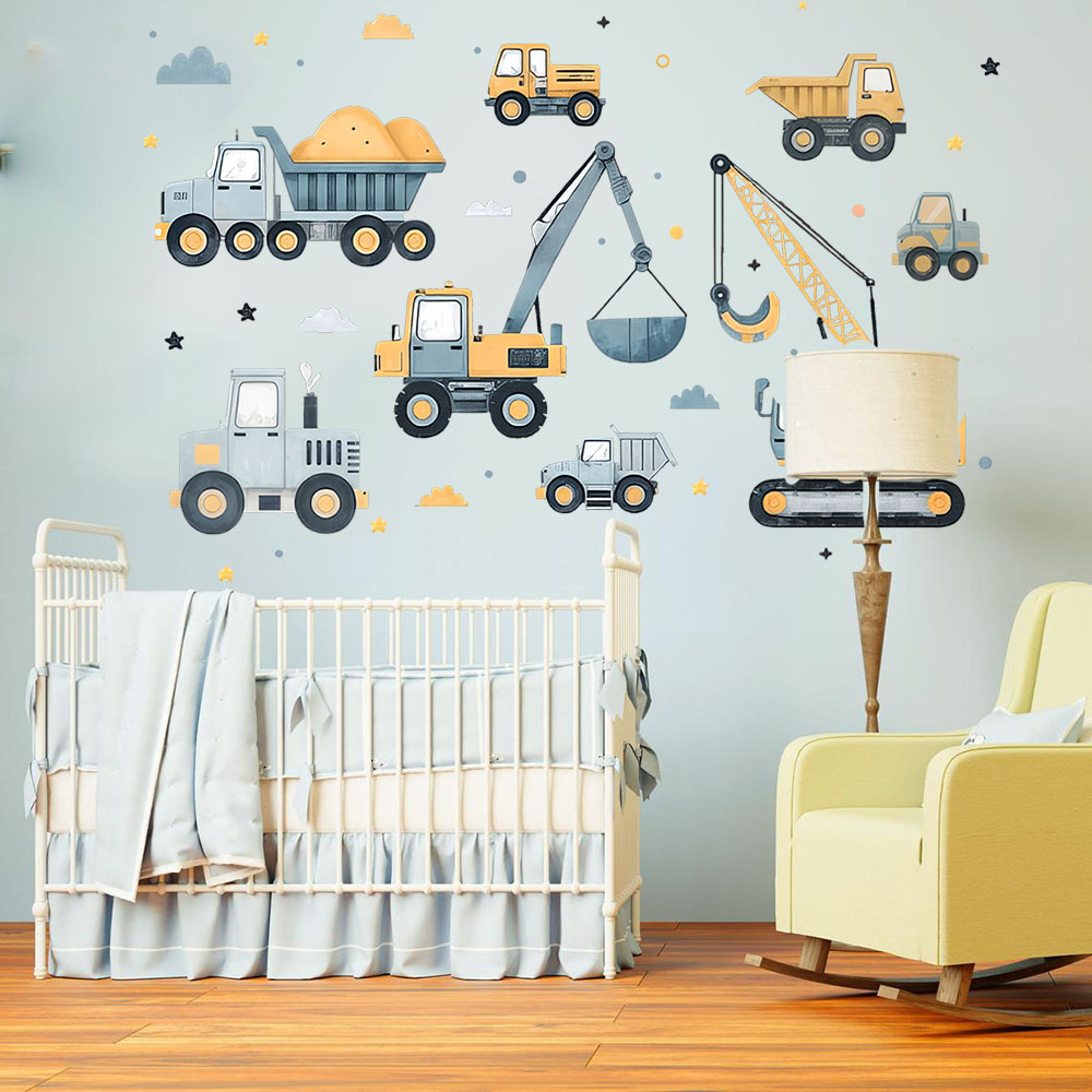 مجموعة مركبات حفارة كرتونية مل - مراجعة Baby Nursery Vinyl وسعره