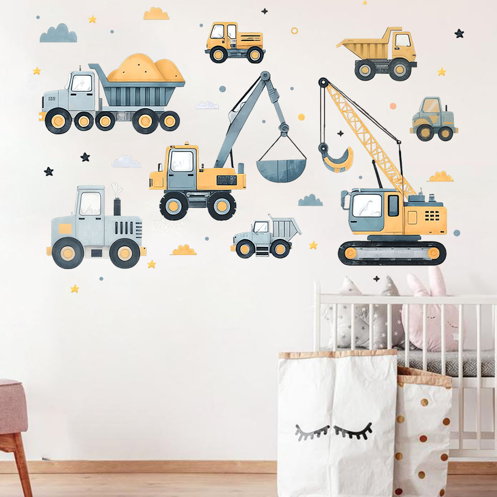 مجموعة مركبات حفارة كرتونية مل - مراجعة Baby Nursery Vinyl وسعره