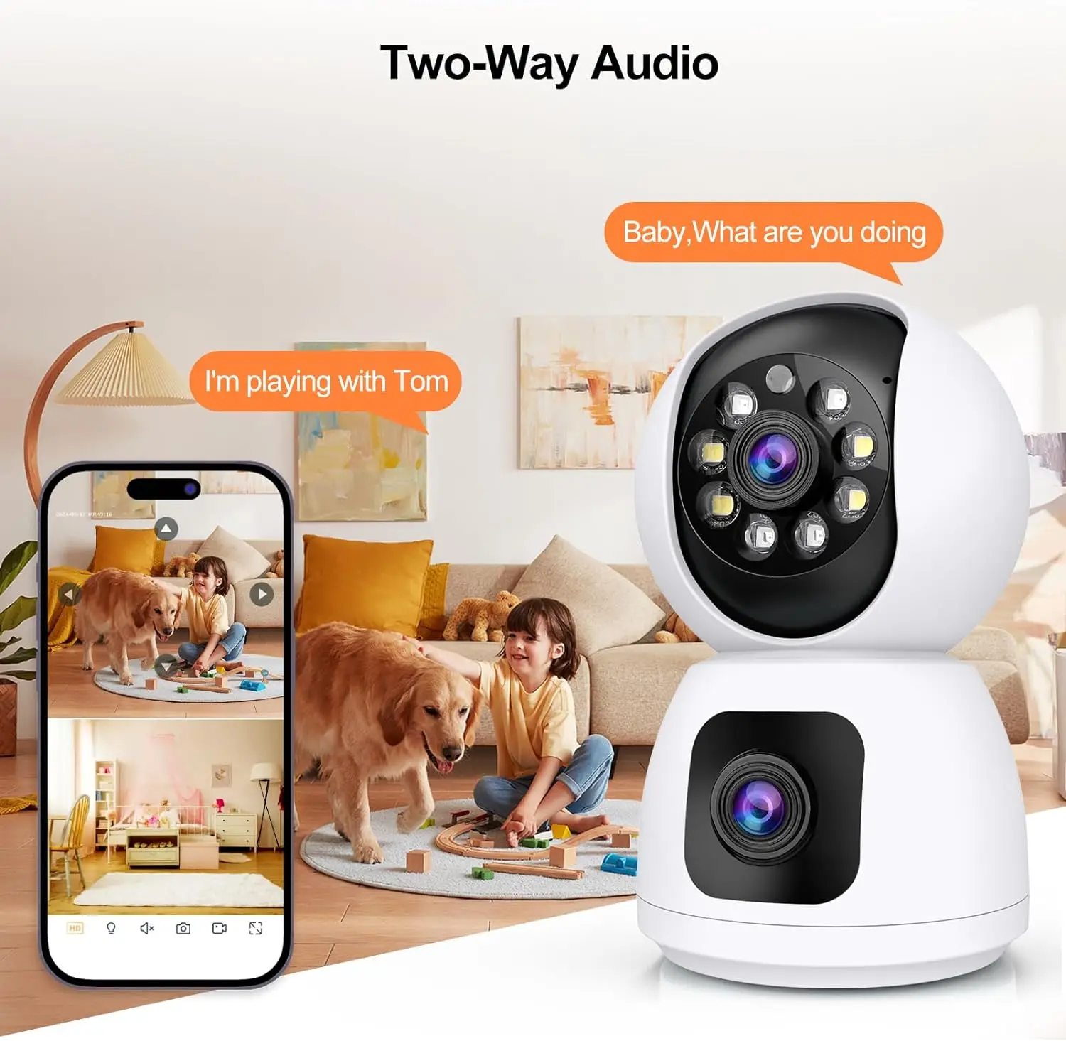 Tuya 4K 8MP HD واي فاي كاميرا  - مراجعة Baby Monitor Split Screen وسعره
