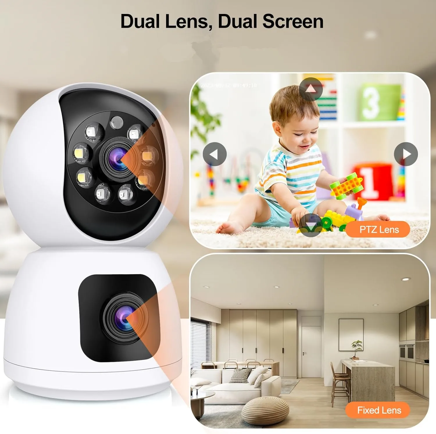 Tuya 4K 8MP HD واي فاي كاميرا  - مراجعة Baby Monitor Split Screen وسعره