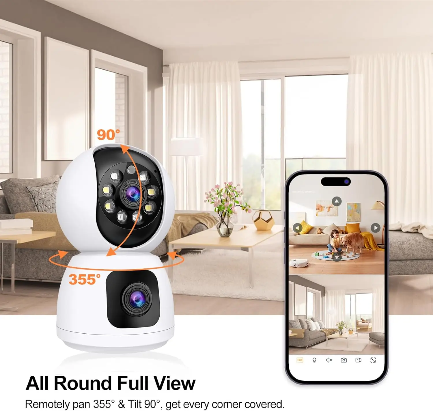 Tuya 4K 8MP HD واي فاي كاميرا  - مراجعة Baby Monitor Split Screen وسعره