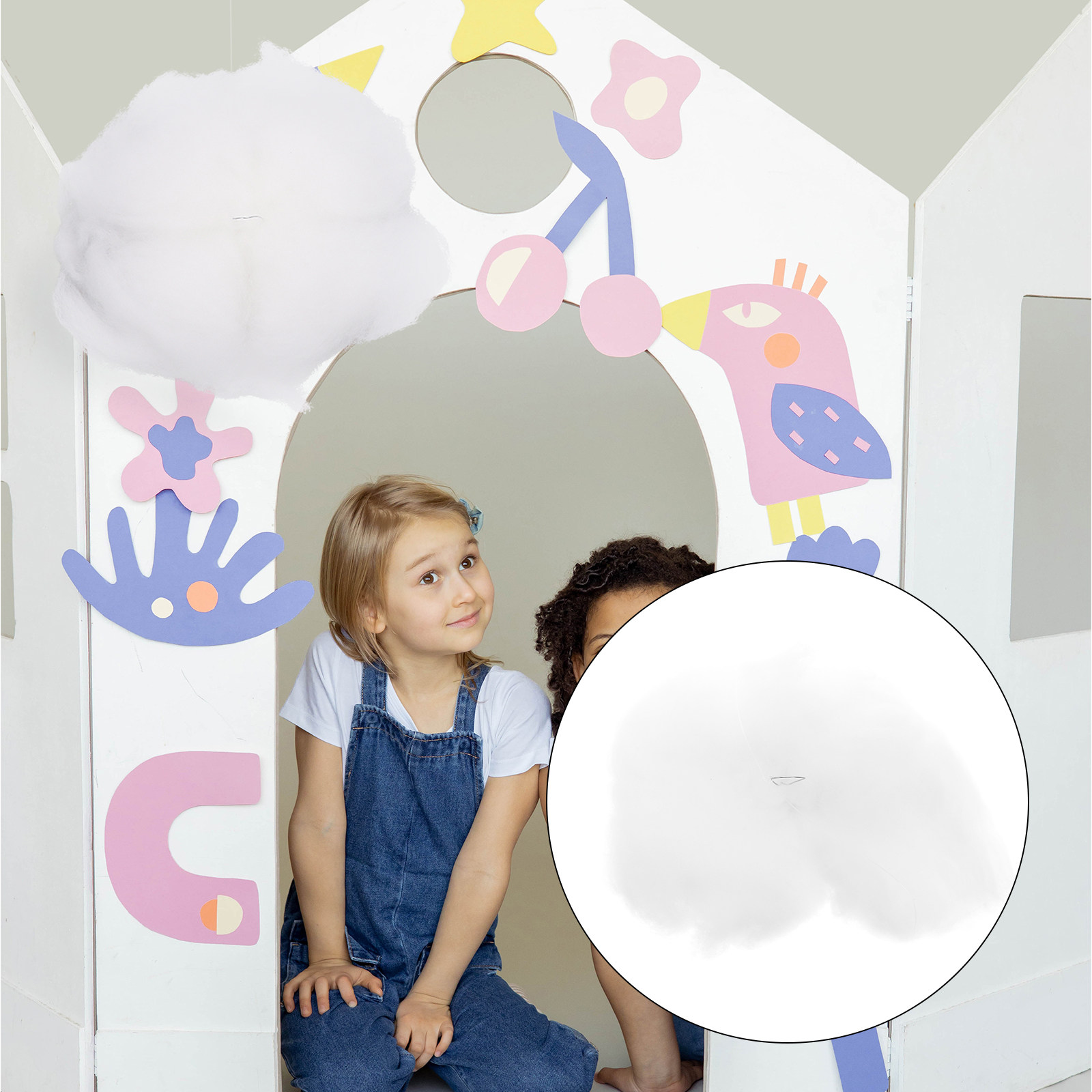 4 قطع زينة سحابة قطنية واقعية  - مراجعة Baby Nursery Light Fixture وسعره