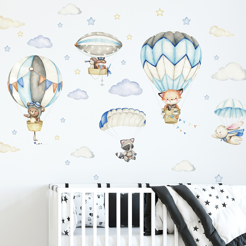 ملصقات حائط على شكل منطاد الهو - مراجعة Baby Nursery Vinyl وسعره