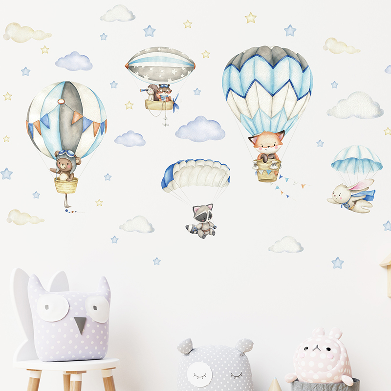 ملصقات حائط على شكل منطاد الهو - مراجعة Baby Nursery Vinyl وسعره