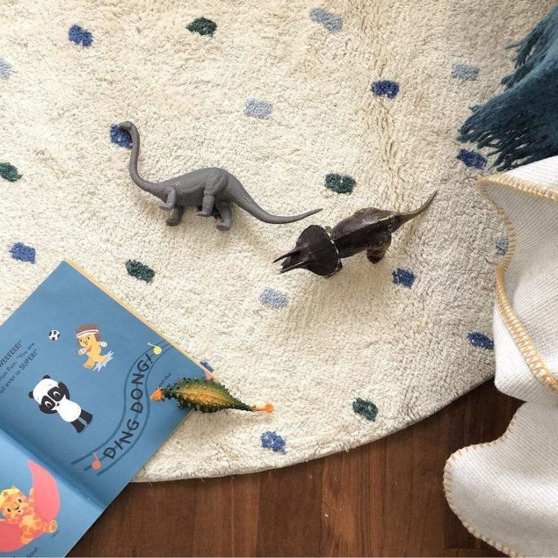 سجادة منفوش منقطة لغرفة المعيش - مراجعة Baby Nursery Fabric وسعره