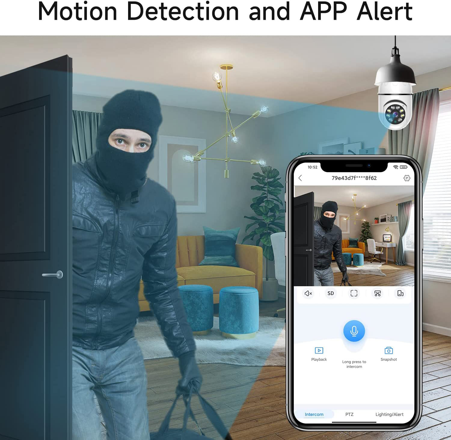 8MP E27 لمبة كاميرا مراقبة واي - مراجعة Baby Monitor Split Screen وسعره