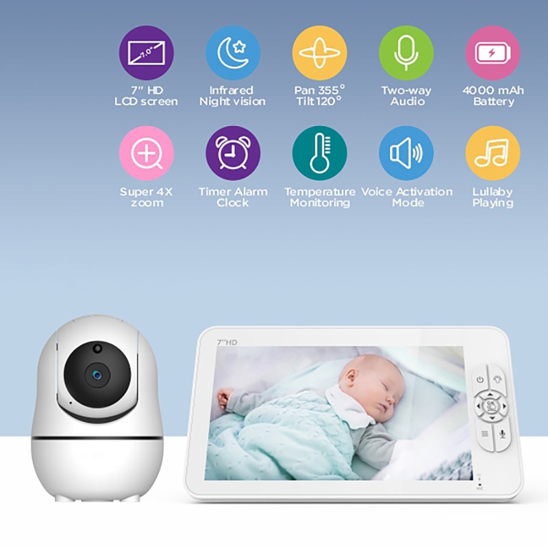 شاشة مراقبة للأطفال 7 بوصة مع  - مراجعة Baby Monitor Split Screen وسعره