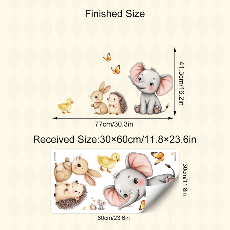 ملصق حائط على شكل حيوانات كرتو - مراجعة Baby Nursery Vinyl وسعره