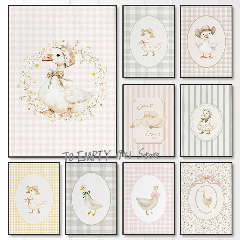لوحة قماشية جدارية بتصميم إوزة - مراجعة Baby Nursery Fabric وسعره